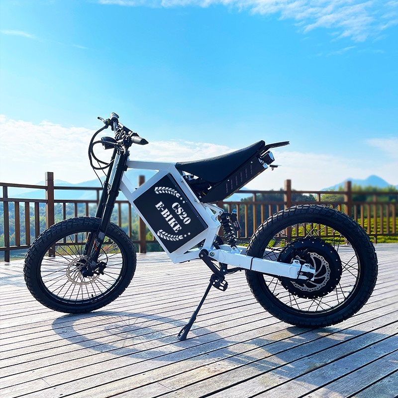 High Quality 15000W CS20 With Leather Seat Strong Grip Full Suspension Electric Bike